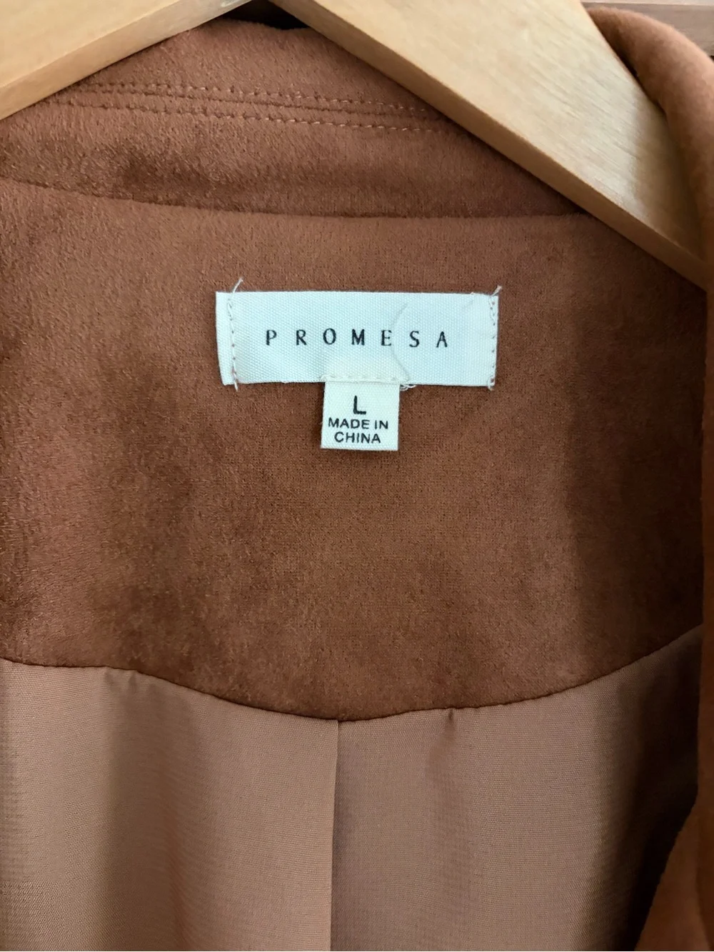 Promesa Suede Moto Jacket in Camel - Picture 3 of 4